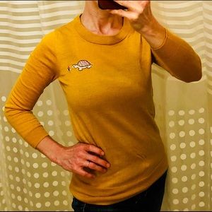 J. Crew Tippi sweater with turtle detail